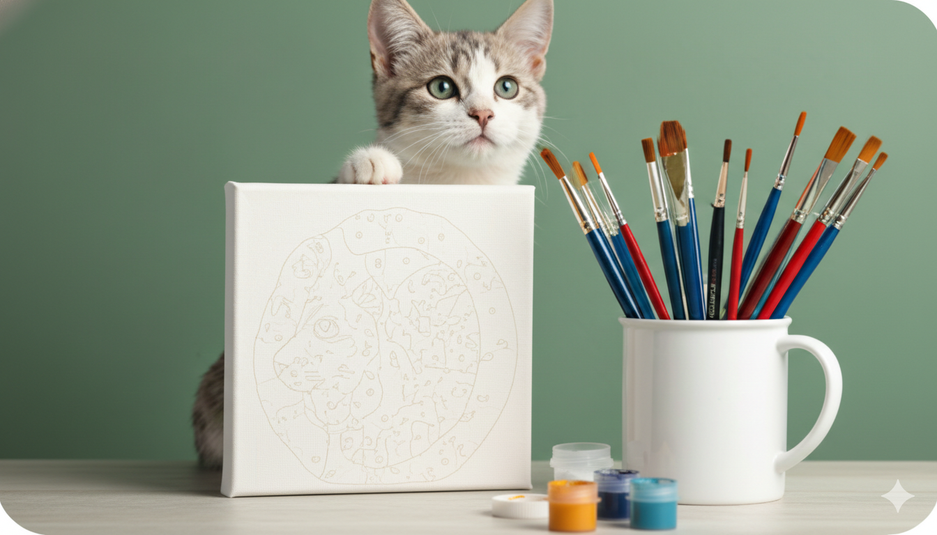 Kit de pintura por números de mascota